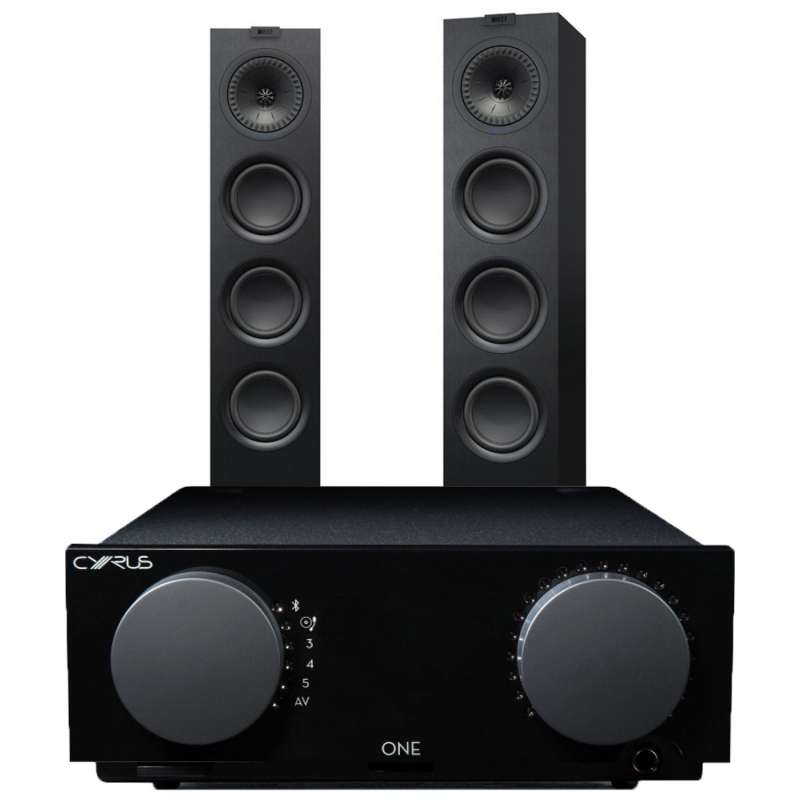 Cyrus One Integrated Amplifier + KEF Q550 Floorstanding Speakers  