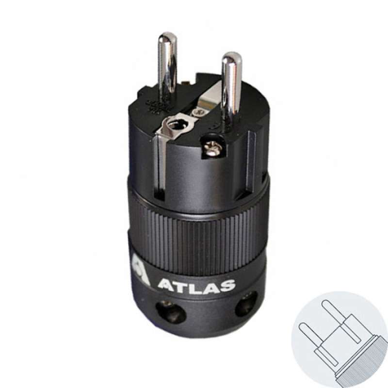 Atlas Cables Schuko Power Plug Connector  