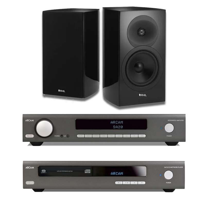 Arcam SA20 Integrated Amplifier + Arcam CDS50 CD/SACD & Network Player + Revel M16 Bookshelf Speakers  