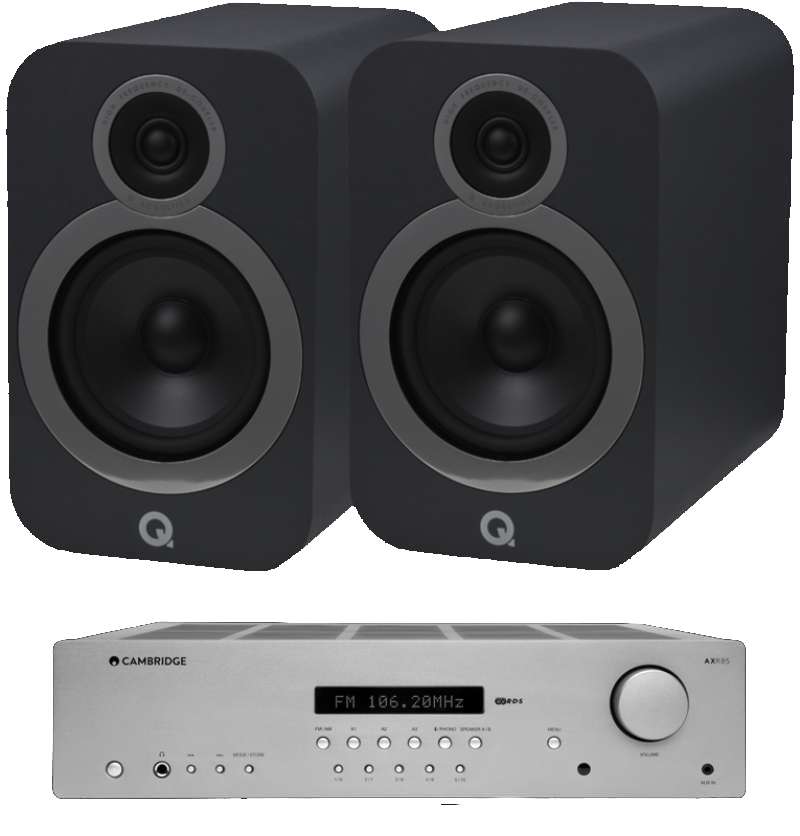Cambridge Audio AXR85 Stereo Receiver + Q Acoustics 3030i Bookshelf Speakers  