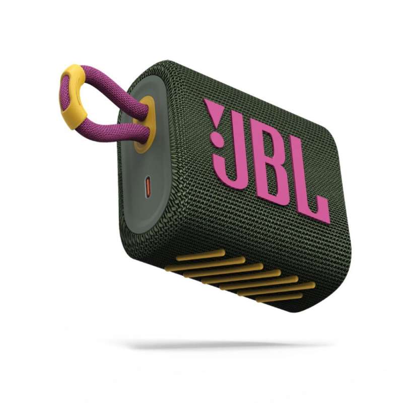 JBL GO 3 Waterproof Portable Bluetooth Speaker  Green