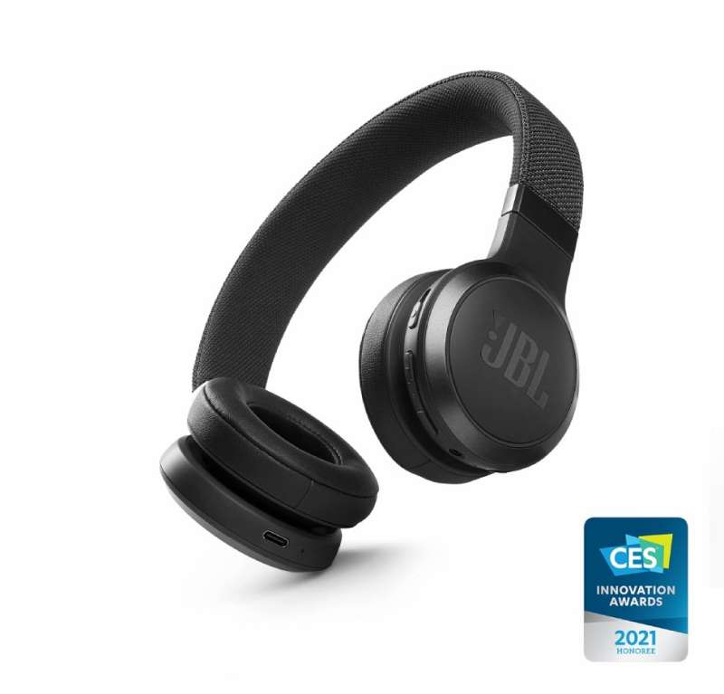 JBL Live 460NC On-Ear Bluetooth Headphones, Adaptive Noise Cancelling  Black