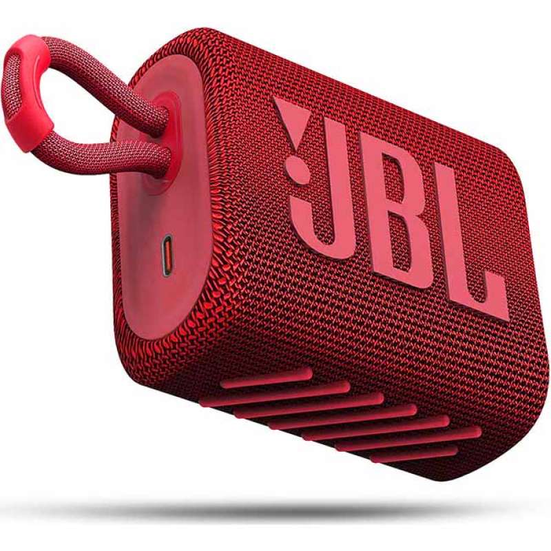 JBL GO 3 Waterproof Portable Bluetooth Speaker  Red