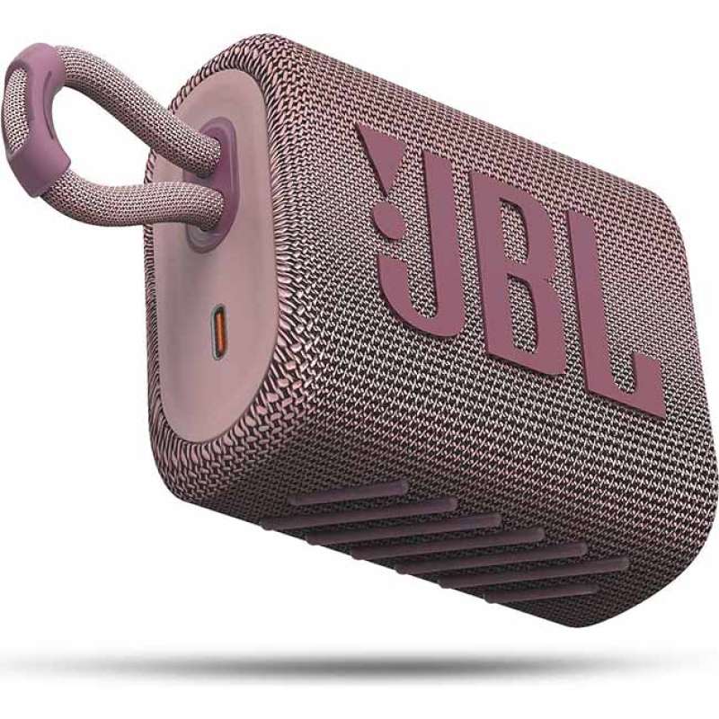 JBL GO 3 Waterproof Portable Bluetooth Speaker  Pink