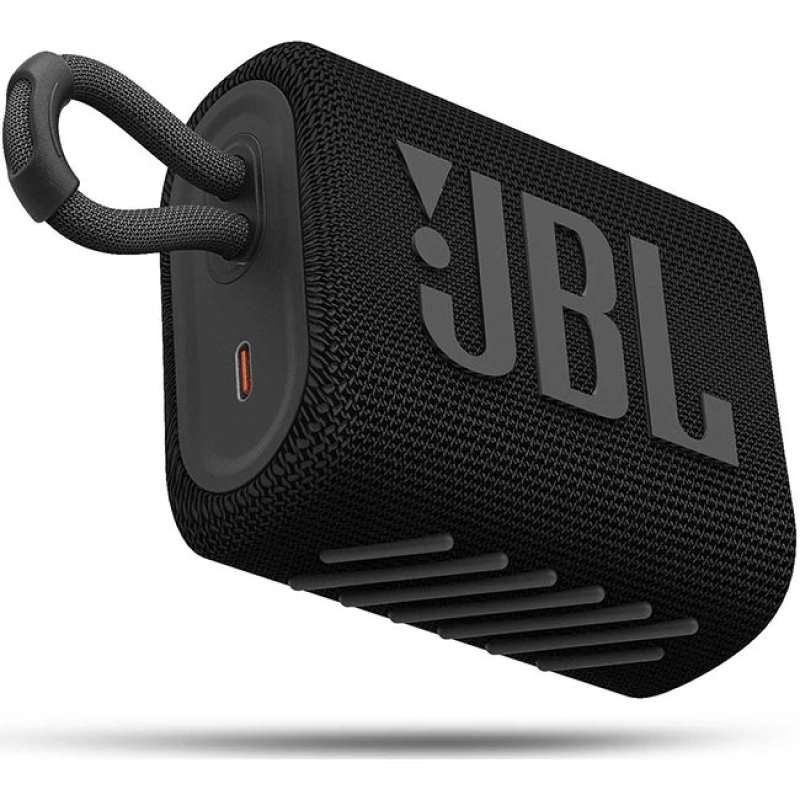 JBL GO 3 Waterproof Portable Bluetooth Speaker  Black