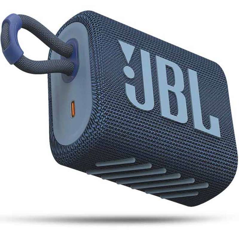 JBL GO 3 Waterproof Portable Bluetooth Speaker  Blue